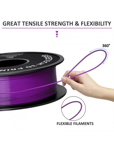 Filamento PLA Geeetech per stampante 3D precisione dimensionale 1 75 mm /- 0 03 mm Bobina da 1 kg (2 2 libbre) - Viola Spedizione Gratuita