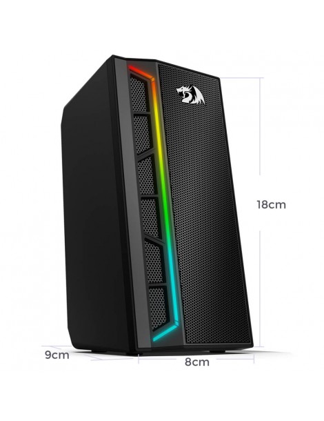 Calliope RGB Altoparlanti per PC Desktop suono potenziato a 2.0 canali e controllo del volume con cavo da 3 5 mm - Nero Fino Al -60%