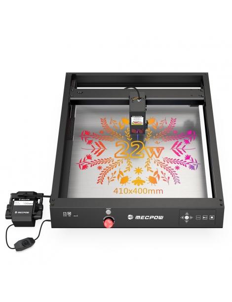 Mecpow X4 Incisore laser da 22W con Air Assist integrato area di incisione di 400 x 410 mm Spot laser da 0 08 mm x 0 1 Xmm Outlet