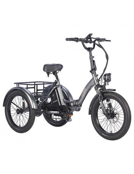 FAFREES F20 Mate Triciclo elettrico motore brushless 500W batteria 48V/18.2Ah pneumatici grassi 20*3.0 pollici - Grigio Negozio