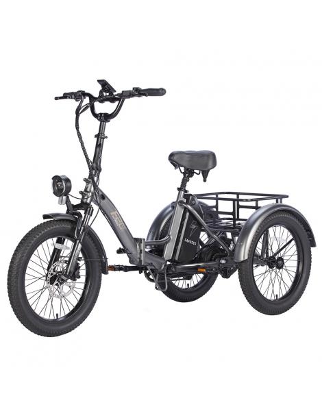 FAFREES F20 Mate Triciclo elettrico motore brushless 500W batteria 48V/18.2Ah pneumatici grassi 20*3.0 pollici - Grigio Negozio