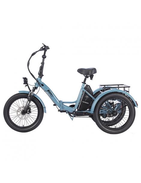 FAFREES F20 Mate Triciclo elettrico motore brushless 500W batteria 48V/18.2Ah pneumatici grassi 20*3.0 pollici - Blu In Saldo
