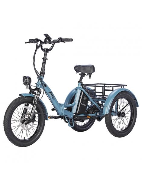 FAFREES F20 Mate Triciclo elettrico motore brushless 500W batteria 48V/18.2Ah pneumatici grassi 20*3.0 pollici - Blu In Saldo