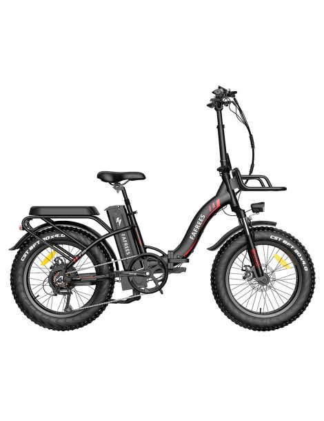 FAFREES F20 Max 20*4.0 Pneumatici Grassi da 20 Pollici Bicicletta Elettrica Pieghevole - Batteria al Litio da 22.5Ah 500W - Nero