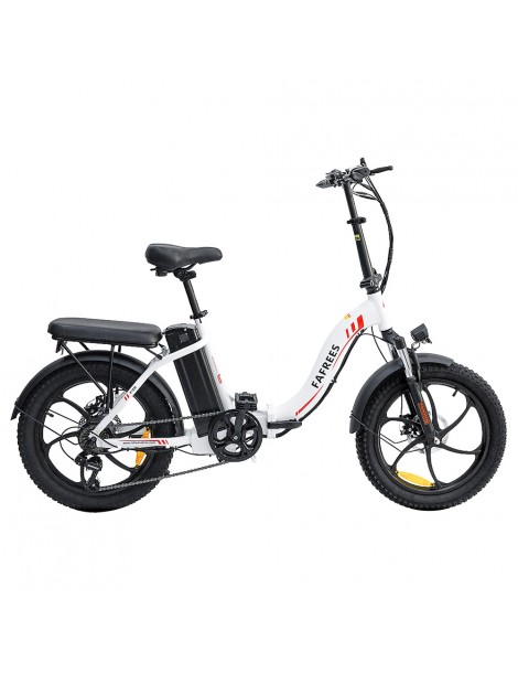 FAFREES F20 20" Bicicletta Elettrica da Città Pieghevole 250W Motore Brushless 36V 15AH Batteria al litio -Bianco