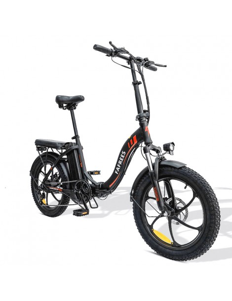 FAFREES F20 20" Bicicletta Elettrica da Città Pieghevole 250W Motore Brushless 36V 15AH Batteria al litio - Nero Comprare a buon mercato