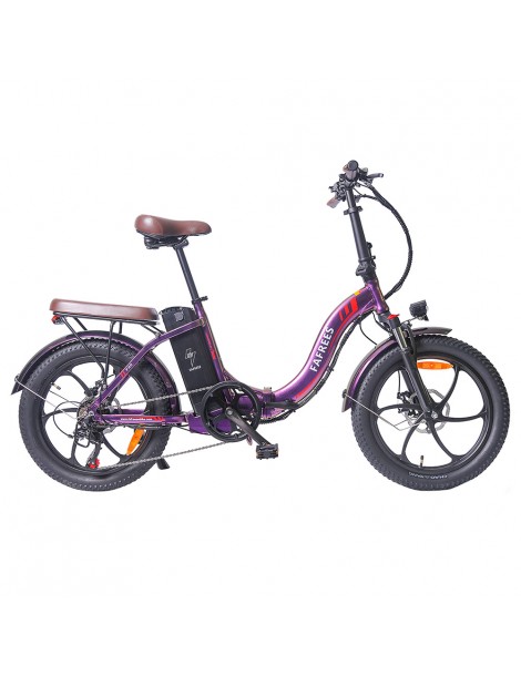 FAFREES F20 Pro 20 pollici Pneumatici Bicicletta Elettrica Pendolare Pieghevole 36V 18Ah Batteria al Litio 250W - Viola