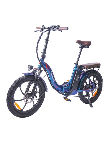 FAFREES F20 Pro 20 pollici Pneumatici Bicicletta Elettrica Pendolare Pieghevole 36V 18Ah Batteria al Litio 250W - Blu Flash Sale