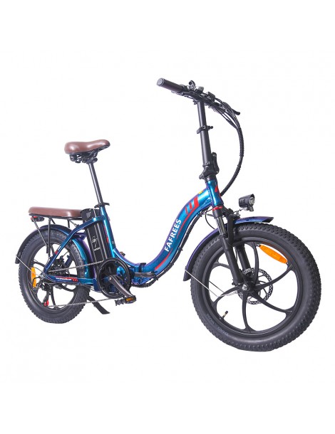 FAFREES F20 Pro 20 pollici Pneumatici Bicicletta Elettrica Pendolare Pieghevole 36V 18Ah Batteria al Litio 250W - Blu Flash Sale