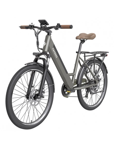 FAFREES F26 Pro 26'' E-Bike da città passo-passo 25 Km/h Motore 250W 36V 10Ah Batteria incorporata rimovibile-Grigio Shopping online
