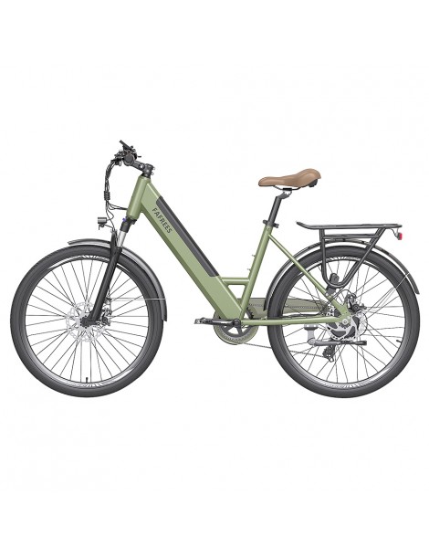 FAFREES F26 Pro 26'' E-Bike da città passo-passo 25 Km/h Motore 250W 36V 10Ah Batteria incorporata rimovibile-Verde Vendite stagionali