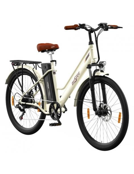 ONESPORT OT18-3 Bicicletta elettrica City pneumatici da 26*2.35 pollici motore da 250W batteria da 36V 14.4Ah - Bianco