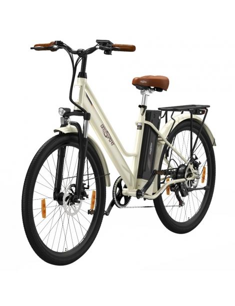 ONESPORT OT18-3 Bicicletta elettrica City pneumatici da 26*2.35 pollici motore da 250W batteria da 36V 14.4Ah - Bianco Offerta Pasqua