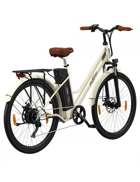 ONESPORT OT18-3 Bicicletta elettrica City pneumatici da 26*2.35 pollici motore da 250W batteria da 36V 14.4Ah - Bianco Offerta Pasqua