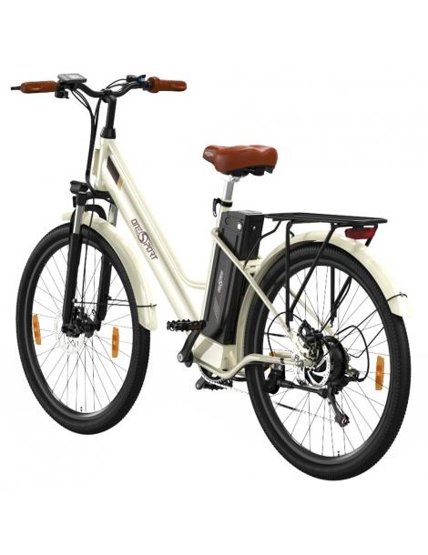 ONESPORT OT18-3 Bicicletta elettrica City pneumatici da 26*2.35 pollici motore da 250W batteria da 36V 14.4Ah - Bianco Offerta Pasqua