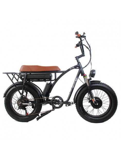 GOGOBEST GF750 Bicicletta elettrica motore 1000W*2 batteria 48V 17.5Ah freno a disco meccanico - nero