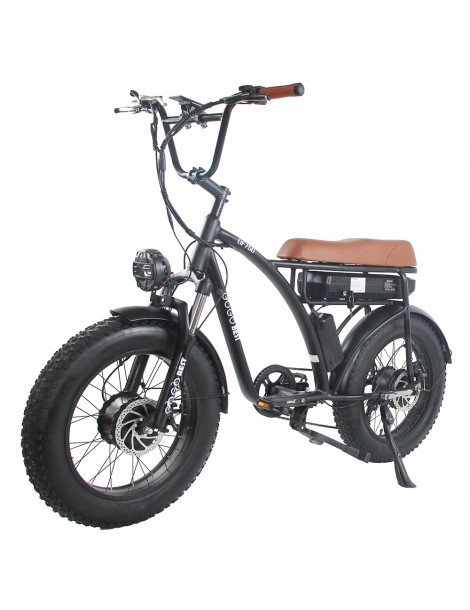 GOGOBEST GF750 Bicicletta elettrica motore 1000W*2 batteria 48V 17.5Ah freno a disco meccanico - nero Offerta Giorno del Papà