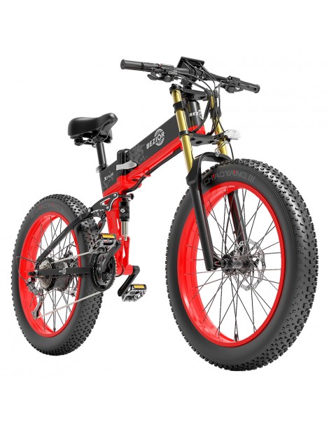 BEZIOR X-PLUS Bicicletta elettrica 1500W Motore 48V 17.5Ah Batteria - Rosso Offerta San Valentino