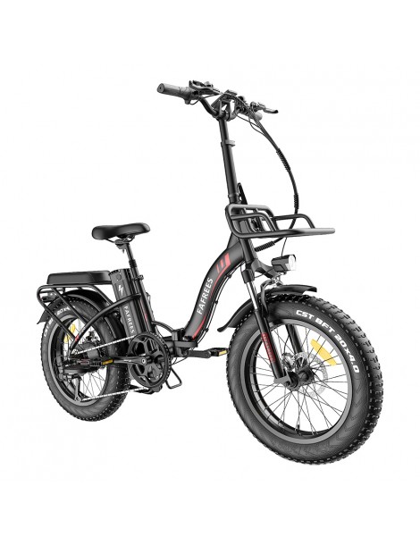 FAFREES F20 Max 20*4 Fat Inch Tire Bicicletta elettrica pieghevole - Motore brushless da 500W e batteria al litio da 18Ah - Nero Offerte esclusive