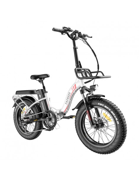 FAFREES F20 Max 20*4 Fat Inch Tire Bicicletta elettrica pieghevole - Motore brushless da 500W e batteria 18Ah - Bianco Lightning offer