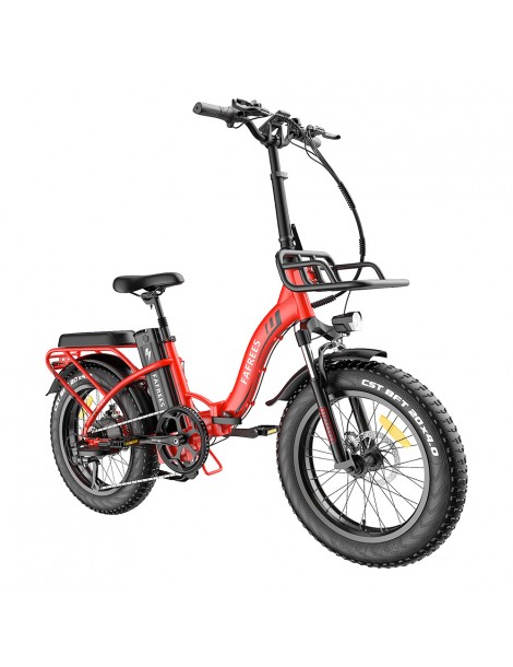 FAFREES F20 Max 20*4 Fat Inch Tire Bicicletta elettrica pieghevole - Motore brushless da 500W e batteria 18Ah - Rosso Grandi sconti
