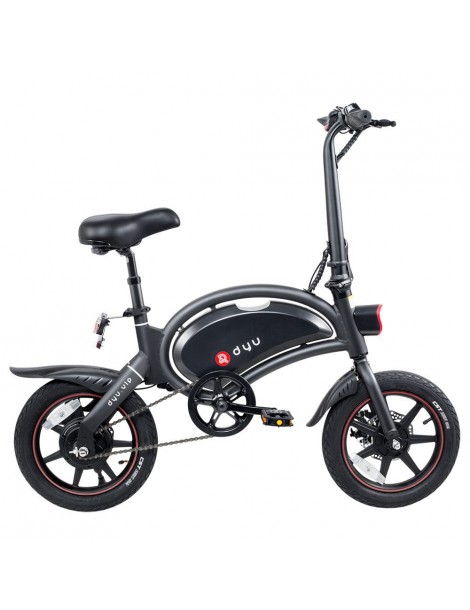 DYU D3+ Ciclomotore elettrico pieghevole con pneumatici da 14" - Motore senza spazzole da 240W e batteria al litio da 10AH Liquidazione