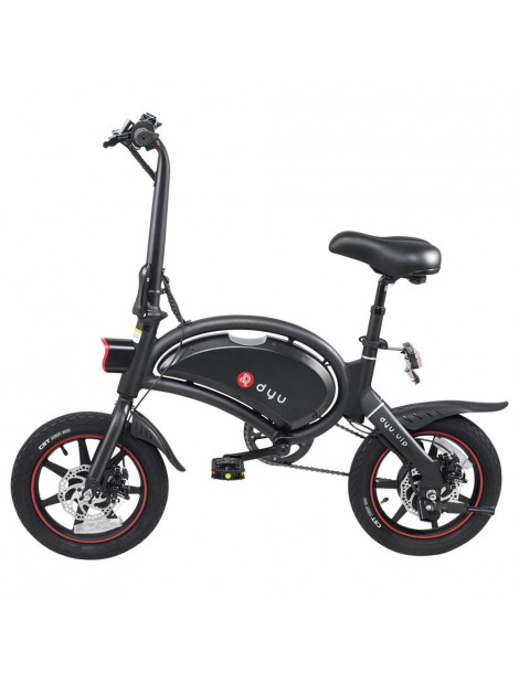 DYU D3+ Ciclomotore elettrico pieghevole con pneumatici da 14" - Motore senza spazzole da 240W e batteria al litio da 10AH Liquidazione