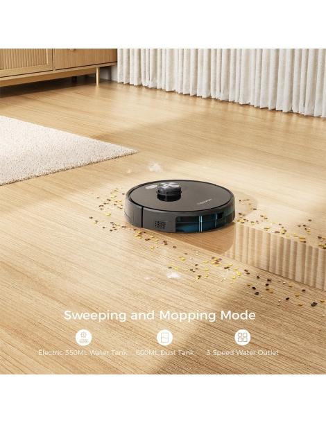 Tesvor S5 Robot Aspirapolvere 3 in 1 Aspirazione Mopping Spazzare 3000Pa Aspirazione Navigazione LiDAR - Nero Ritorno libero