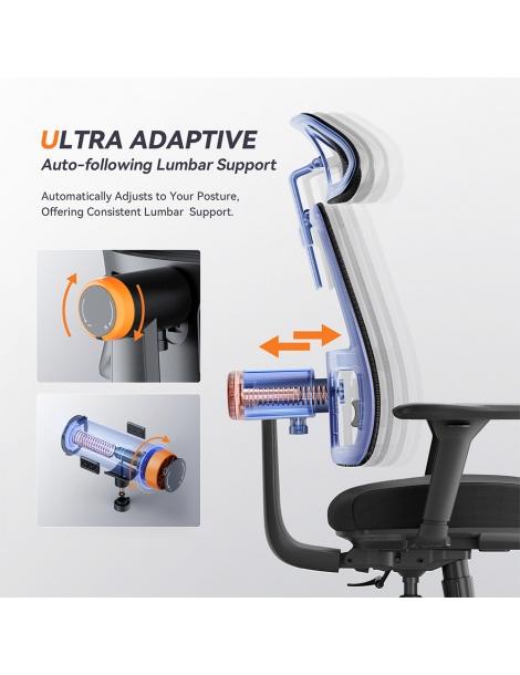 NEWTRAL MAGICH002 Ergonomic Chair Auto-Following Backrest Adaptive Lower Back Support Adjustable Headrest Seat Depth 4D Arm Rilascio limitato