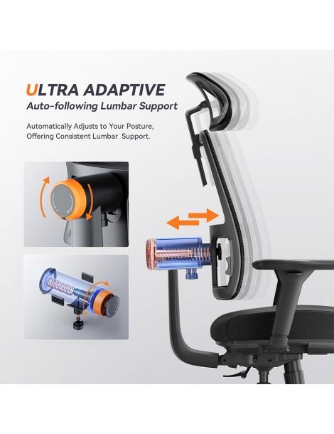 NEWTRAL MAGICH002 Ergonomic Chair Auto-Following Backrest Adaptive Lower Back Support Adjustable Headrest Seat Depth 4D Arm Rilascio limitato