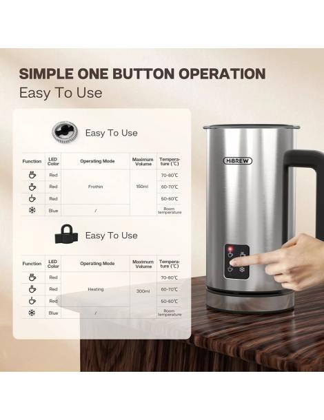HiBREW M3 Schiumatore 4 in 1 Scaldalatte freddo/caldo completamente automatico Fino al 60% di sconto