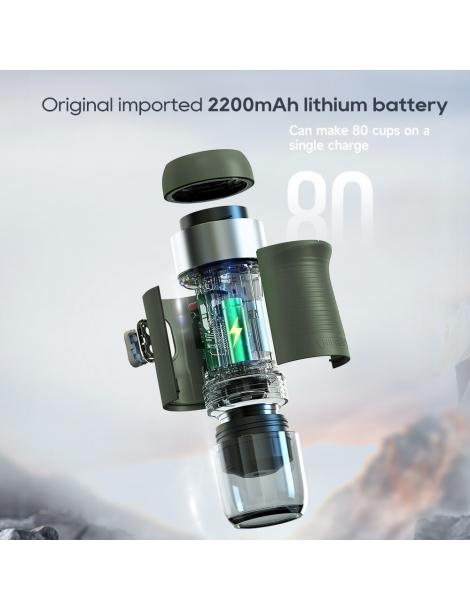 HiBREW H4B Caffettiera portatile senza fili 3 in 1 pressione 15 bar batteria ricaricabile 2200 mAh Sostegno trimestrale