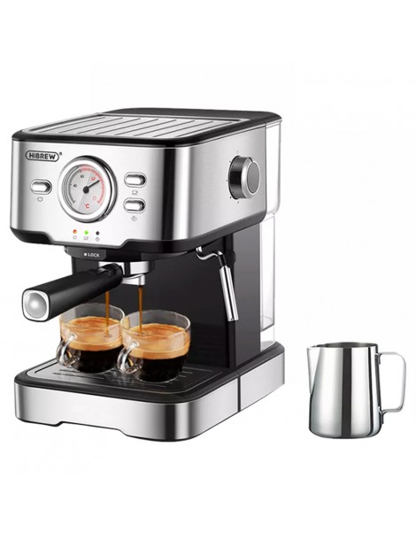 HiBREW H5 1050W Macchina da caffè 20 Bar Semi-Auto Cappuccino Espresso Capacità 1 5L Display temperatura