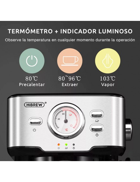 HiBREW H5 1050W Macchina da caffè 20 Bar Semi-Auto Cappuccino Espresso Capacità 1 5L Display temperatura Discount Store per i nuovi prodotti