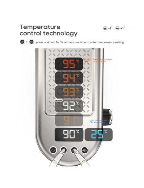 HiBREW H10B Macchina per caffè espresso pressione di estrazione 20 bar temperatura e volume della tazza regolabili - Argento Limitato a 3 giorni