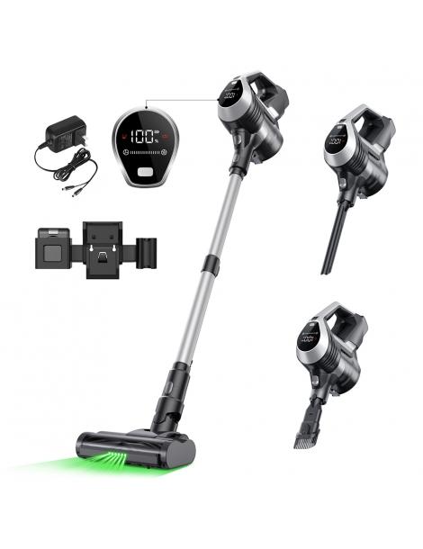 MOOSOO YC1 Aspirapolvere senza fili alta aspirazione 12kPa fino a 40min di funzionamento display a LED - Argento