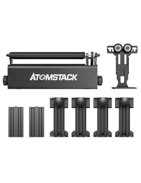 ATOMSTACK R3 Pro Rullo rotante con modulo di supporto separabile e torri di estensione incisione rotante laser a 360 gradi