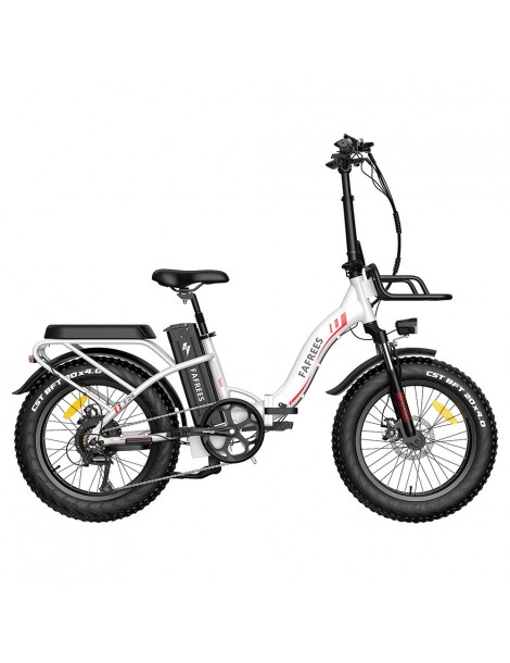 FAFREES F20 Max 20*4.0 Pneumatici Grassi da 20 Pollici Bicicletta Elettrica Pieghevole - Batteria 22.5Ah e Motore 500W - Bianco