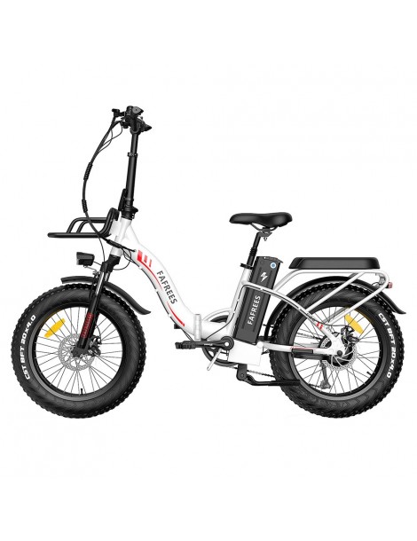 FAFREES F20 Max 20*4.0 Pneumatici Grassi da 20 Pollici Bicicletta Elettrica Pieghevole - Batteria 22.5Ah e Motore 500W - Bianco Shopping online