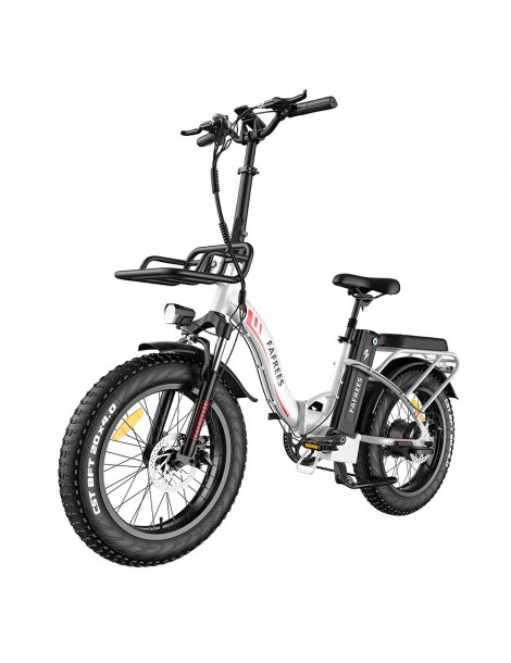 FAFREES F20 Max 20*4.0 Pneumatici Grassi da 20 Pollici Bicicletta Elettrica Pieghevole - Batteria 22.5Ah e Motore 500W - Bianco Shopping online