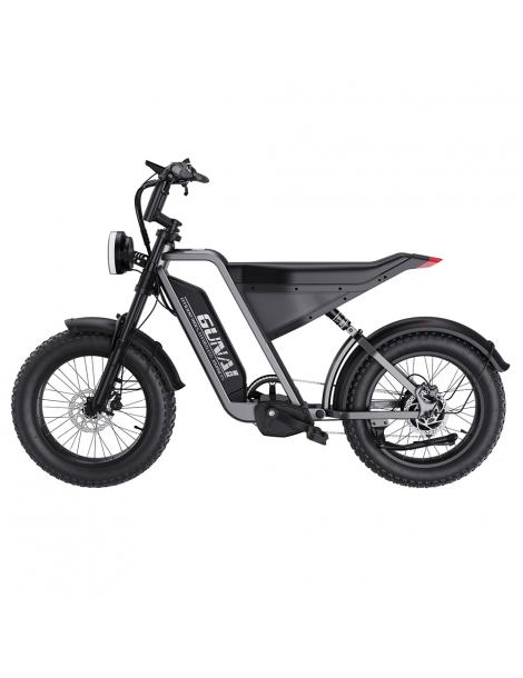 GUNAI-Y Bicicletta elettrica motore 1000W batteria 48V 18Ah pneumatici grassi 20*4.0 pollici velocità massima 60km/h - Nero Offerta esclusiva