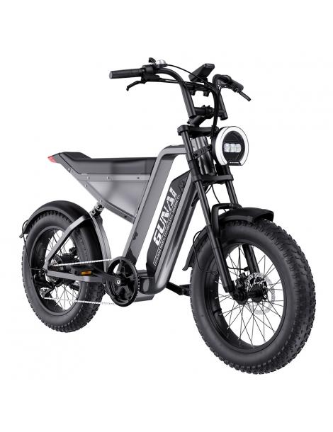 GUNAI-Y Bicicletta elettrica motore 1000W batteria 48V 18Ah pneumatici grassi 20*4.0 pollici velocità massima 60km/h - Nero Offerta esclusiva