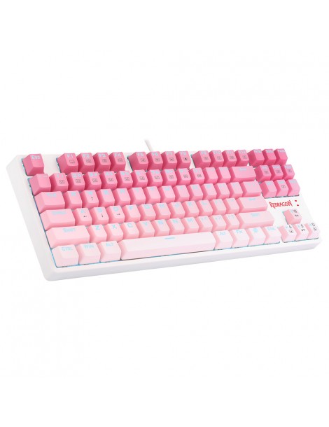 K576W-GP DAKSA TKL Tastiera meccanica cablata 87 tasti Gradient PBT Keycap Red Switch - Rosa