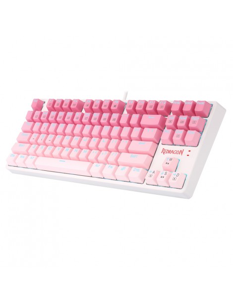 K576W-GP DAKSA TKL Tastiera meccanica cablata 87 tasti Gradient PBT Keycap Red Switch - Rosa Ultimo giorno