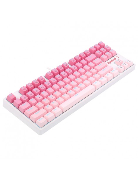 K576W-GP DAKSA TKL Tastiera meccanica cablata 87 tasti Gradient PBT Keycap Red Switch - Rosa Ultimo giorno