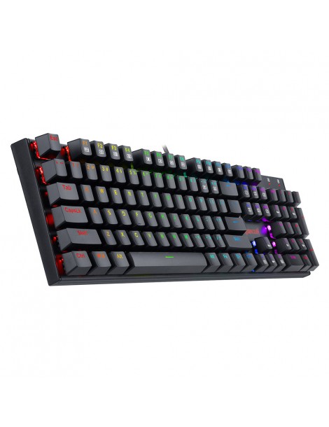 Tastiera meccanica cablata a 104 tasti K565-RGB Retroilluminazione RGB Layout USA Base in alluminio Interruttore rosso - Nero Promozione temporanea