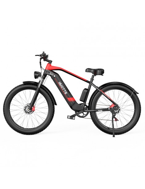 DUOTTS F26 26*4.0 Inch Bicicletta elettrica con pneumatici grassi doppio motore 750W*2 batteria LG 17.5Ah - Nero