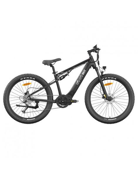 GOGOBEST GM27 Bicicletta elettrica 48V 350W Motore centrale Freno a disco idraulico - Nero