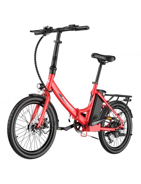 FAFREES F20 Light 20*1.95'' Pneumatico Bicicletta elettrica pieghevole da città motore 48V 250W batteria 14.5Ah - Rosso Novità