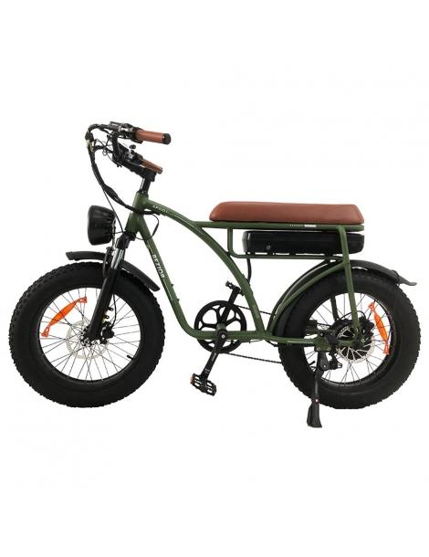 BEZIOR XF001 Plus Bici elettrica pneumatico 20*4.0in motore 48V 1000W velocità massima 45km/h 17.5Ah - Verde militare Sconto